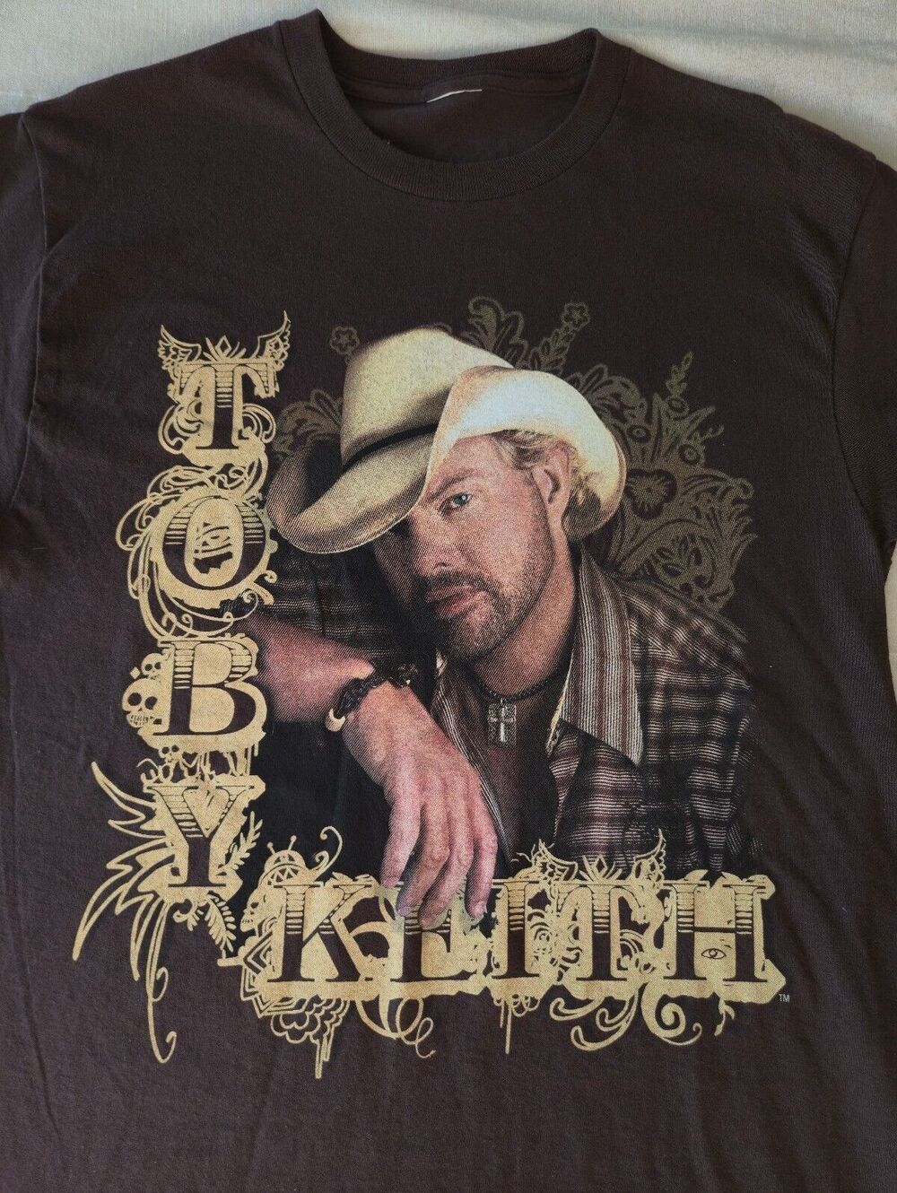 Toby Keith 2009 World Tour Dark Brown Graphic T-Shirt Medium - Picture 3 of 7